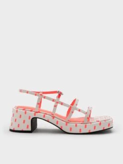 Selene Flower-Buckle Strappy Sandals