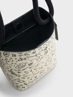 Gwiana Knotted Printed Bucket Bag -Charles & Keith 2023 L3 CK2 10151269 09 8