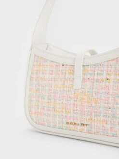 Cesia Metallic Accent Tweed Shoulder Bag -Charles & Keith 2023 L3 CK2 20151293 03 5