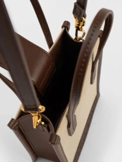 Canvas Geometric Tote Bag -Charles & Keith 2023 L3 CK2 30671515 29 8