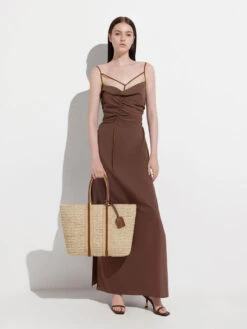 Striped Handles Raffia Tote Bag -Charles & Keith 2023 L3 CK2 30782131 47 6