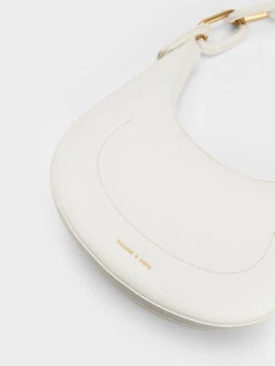 Kora Metallic-Accent Moon Bag 7 Kora Metallic-Accent Moon Bag -Charles & Keith 2023 L3 CK2 40781747 1 03 5