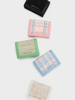 Tweed Snap Button Mini Short Wallet -Charles & Keith 2023 L3 CK6 10680910 2 03 7