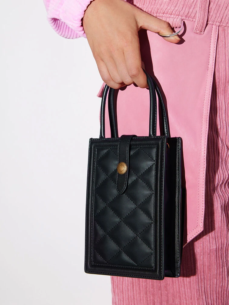 Este Belted Quilted Phone Pouch 2 Este Belted Quilted Phone Pouch - Image 2