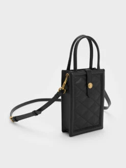 Este Belted Quilted Phone Pouch 11 Este Belted Quilted Phone Pouch -Charles & Keith 2023 L3 CK6 70701213 1 01 5