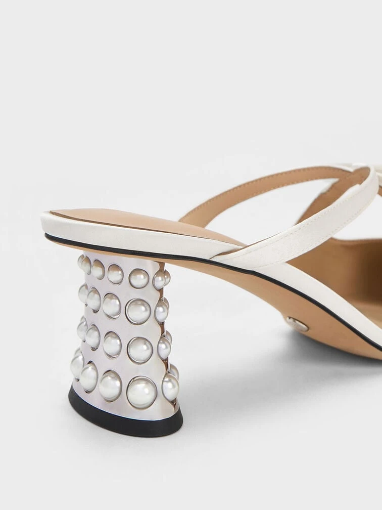 Jacinda Beaded Heel Bow Mules 5 Jacinda Beaded Heel Bow Mules - Image 5