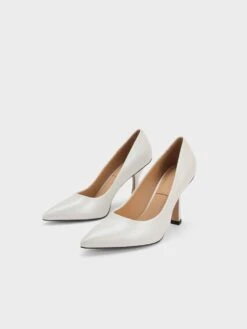 Leather Flare Heel Pumps -Charles & Keith 2023 L3 SL1 60280433 03 3