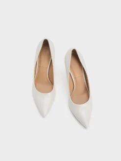 Leather Flare Heel Pumps -Charles & Keith 2023 L3 SL1 60280433 03 8