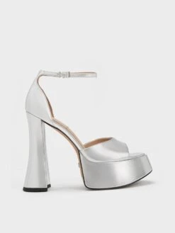Michelle Metallic Leather Platform Sandals