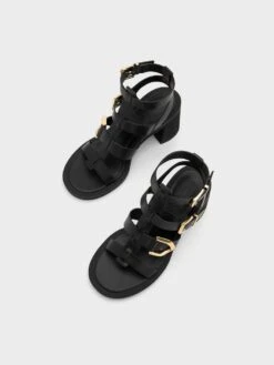 Gabine Leather Gladiator Sandals 13 Gabine Leather Gladiator Sandals -Charles & Keith 2023 L3 SL1 61870006 01 8