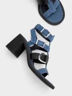 Gabine Denim Gladiator Sandals -Charles & Keith 2023 L3 SL1 61870006 06 8
