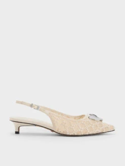 Gabine Patterned Slingback Pumps