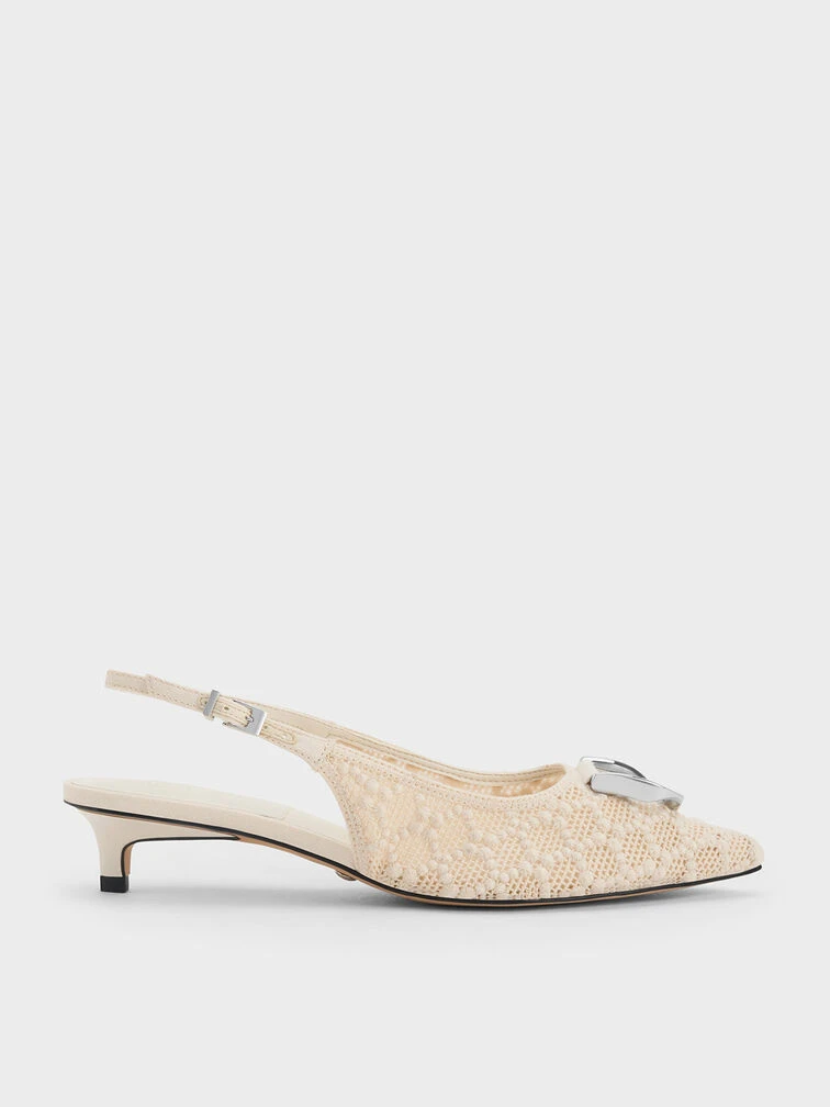 Gabine Patterned Slingback Pumps 1 Gabine Patterned Slingback Pumps