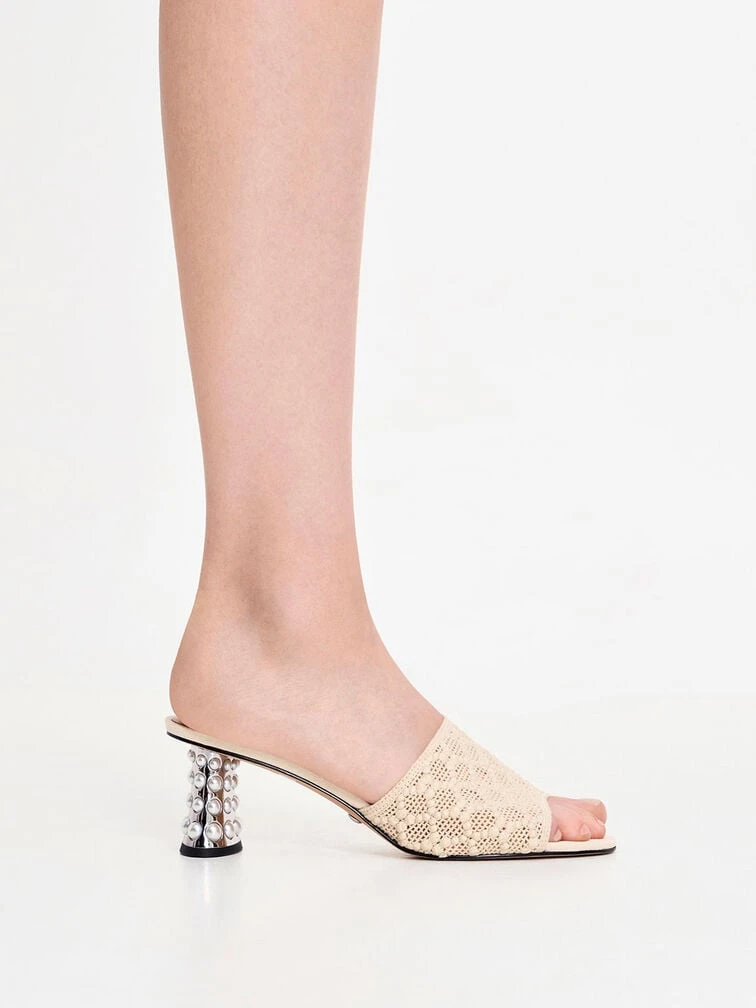 Beaded Heel Crochet Mules 2 Beaded Heel Crochet Mules - Image 2