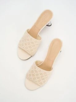 Beaded Heel Crochet Mules 13 Beaded Heel Crochet Mules -Charles & Keith 2023 L3 SL1 61900017 09 8