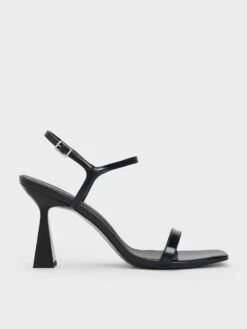 Square Toe Trapeze Heel Sandals