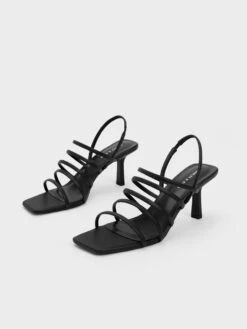 Strappy Blade Heel Sandals 9 Strappy Blade Heel Sandals -Charles & Keith 2023 L6 CK1 60051010 01 3