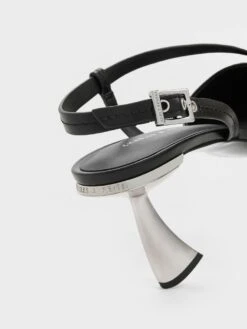 Asymmetric Curved Heel Slingback Pumps -Charles & Keith 2023 L6 CK1 60361473 01 5