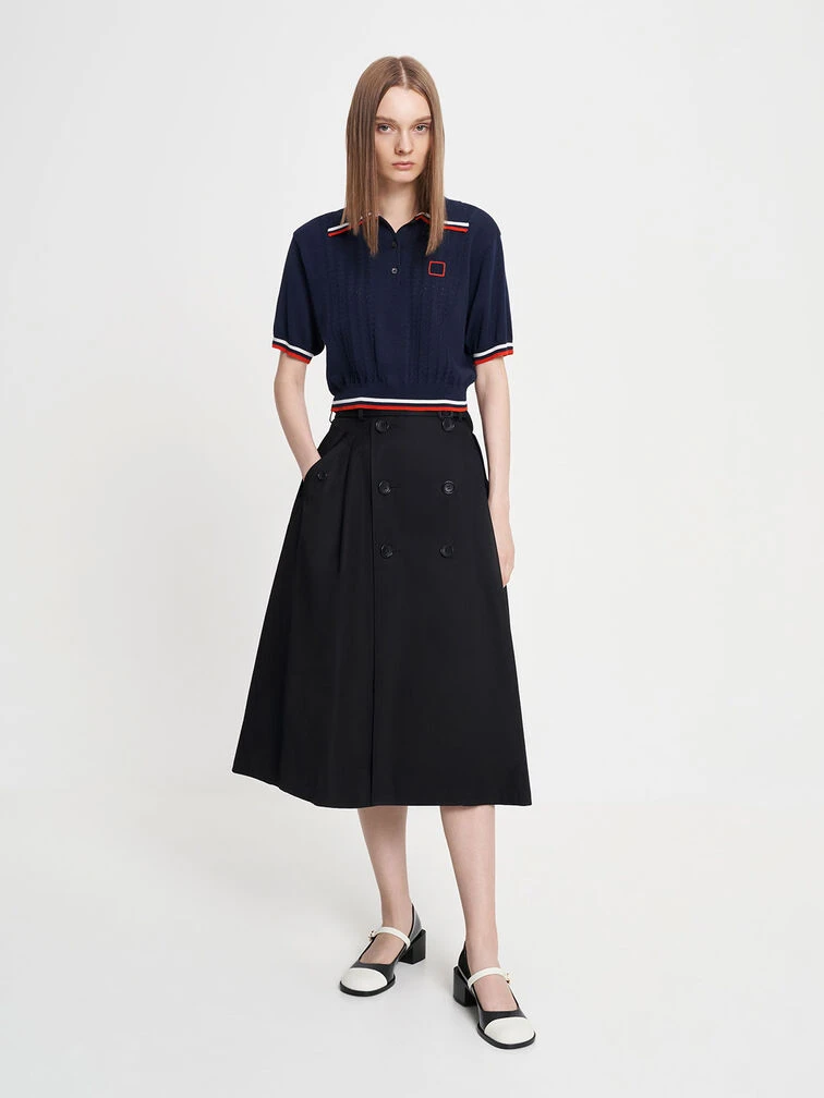 Patent Crystal-Embellished Buckle Two-Tone Mary Janes 4 Patent Crystal-Embellished Buckle Two-Tone Mary Janes - Image 4