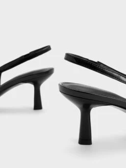 Patent Metallic Accent Slingback Pumps -Charles & Keith 2023 L6 CK1 60920349 J5 5