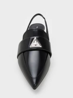 Trice Metallic Accent Pointed-Toe Slingback Pumps -Charles & Keith 2023 L6 CK1 61720153 J6 5