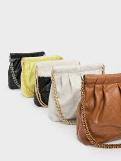 Duo Furry Chain Handle Shoulder Bag -Charles & Keith 2023 L6 CK2 20671559 24 7