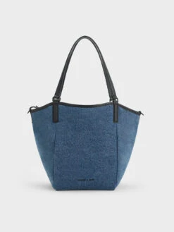Sianna Denim Slouchy Tote Bag