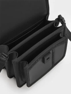 Avenue Contrast-Trim Crossbody Bag -Charles & Keith 2023 L6 CK2 80271194 01 8