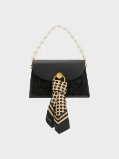 Mini Roza Beaded Handle Scarf Bag