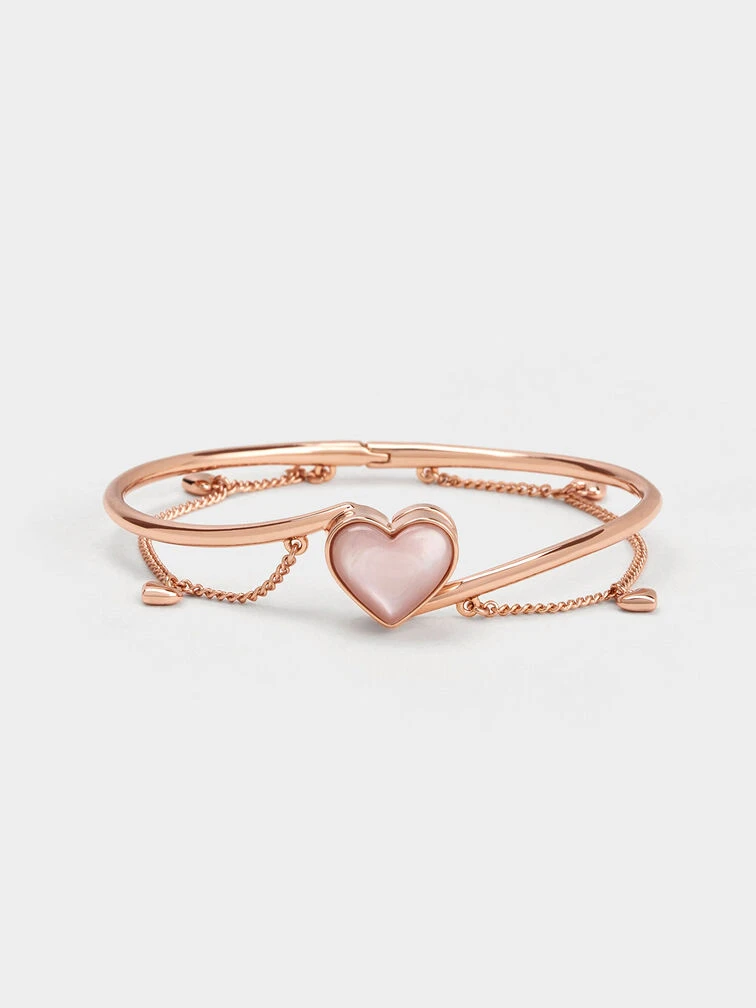 Annalise Heart Stone Chain-Link Bracelet 1 Annalise Heart Stone Chain-Link Bracelet