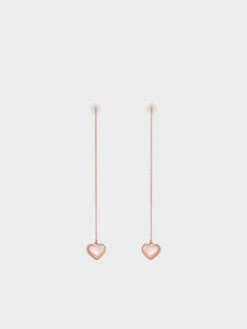 Annalise Heart Stone Drop Earrings