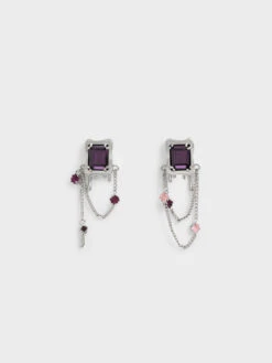 Charles & Keith 21 Zira Crystal Charm Drop Earrings