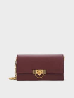 Tallulah Metallic Push-Lock Wallet