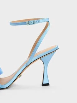 Recycled Polyester Ruffled Mesh Heeled Sandals -Charles & Keith 2023 L6 SL1 60280441 06 5