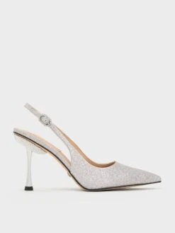 Demi Glittered Slingback Pumps