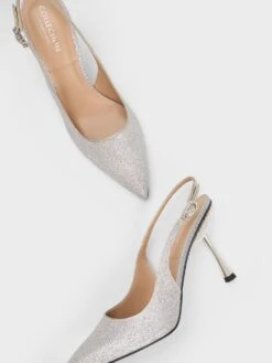 Demi Glittered Slingback Pumps -Charles & Keith 2023 L6 SL1 60280445 07 8