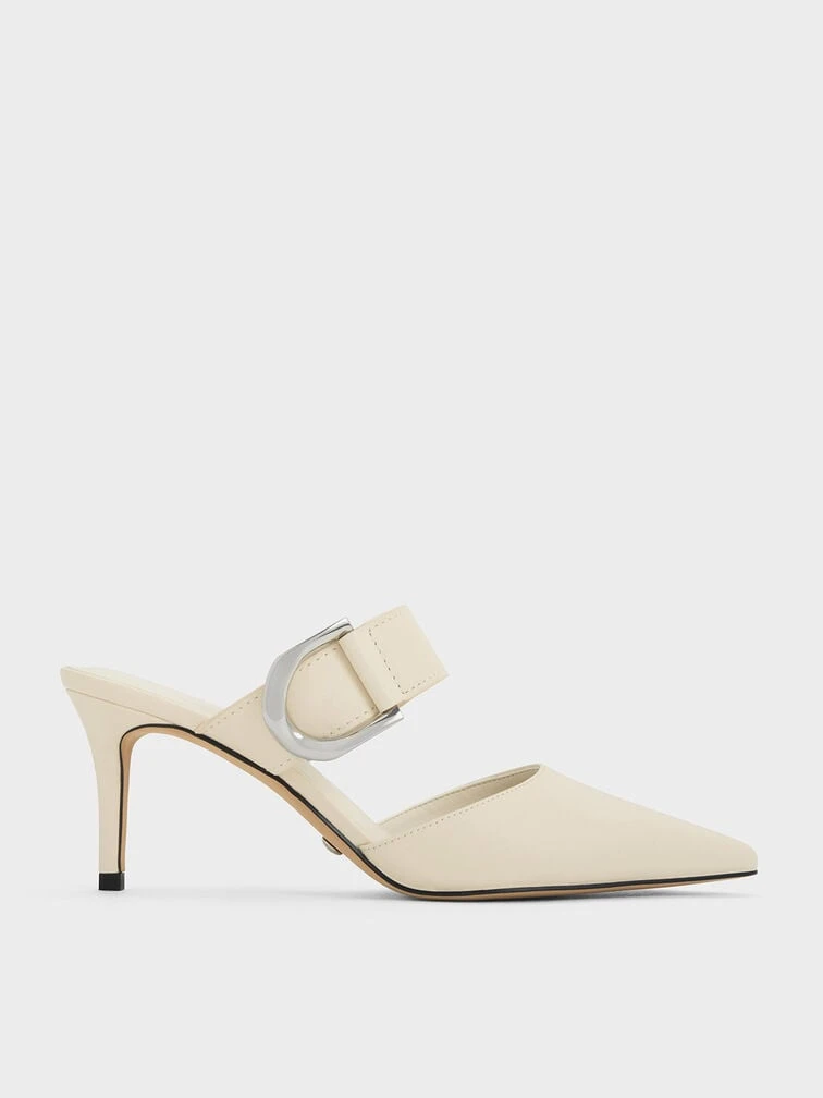Gabine Leather Mule Pumps 1 Gabine Leather Mule Pumps