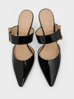 Gabine Patent Leather Mule Pumps -Charles & Keith 2023 L6 SL1 60920044 2 J5 8