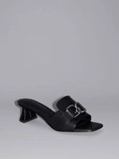Gabine Leather Block Heel Mules