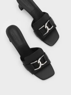 Gabine Leather Block Heel Mules -Charles & Keith 2023 L6 SL1 61720048 01 8