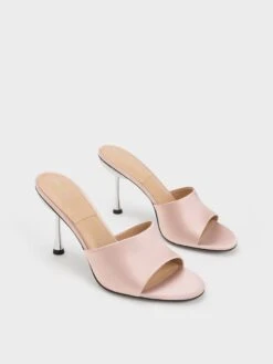 Demi Recycled Polyester Metallic Heel Mules 9 Demi Recycled Polyester Metallic Heel Mules -Charles & Keith 2023 L6 SL1 61900018 35 3