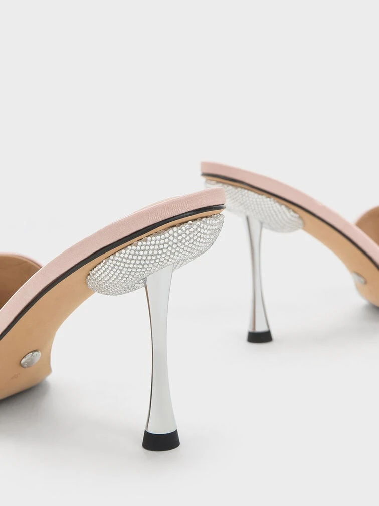 Demi Recycled Polyester Metallic Heel Mules 5 Demi Recycled Polyester Metallic Heel Mules - Image 5