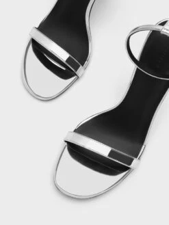 Metallic Slant-Heel Ankle-Strap Sandals -Charles & Keith 2023 L7 CK1 60051018 07 8