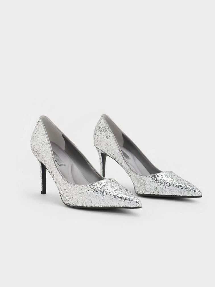 Emmy Glittered Pointed-Toe Pumps 2 Emmy Glittered Pointed-Toe Pumps - Image 2