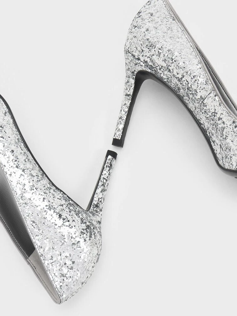Emmy Glittered Pointed-Toe Pumps 3 Emmy Glittered Pointed-Toe Pumps - Image 3
