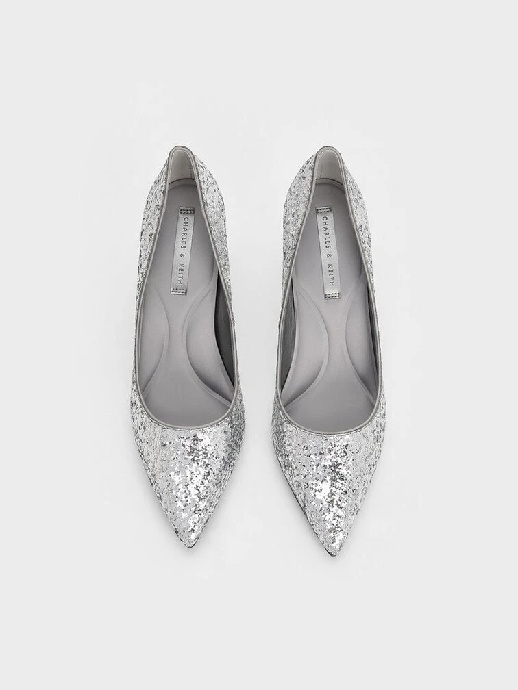 Emmy Glittered Pointed-Toe Pumps 5 Emmy Glittered Pointed-Toe Pumps - Image 5
