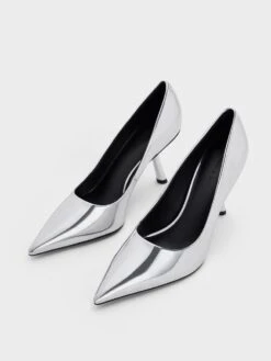 Metallic Slant-Heel Pointed-Toe Pumps -Charles & Keith 2023 L7 CK1 60280417 07 3