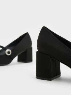 Textured Crystal-Embellished Mary Jane Pumps 7 Textured Crystal-Embellished Mary Jane Pumps -Charles & Keith 2023 L7 CK1 60361487 B8 5