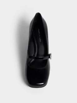 Patent Crystal-Embellished Mary Jane Pumps -Charles & Keith 2023 L7 CK1 60361487 J5 8