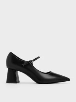 Pointed-Toe Mary Jane Pumps